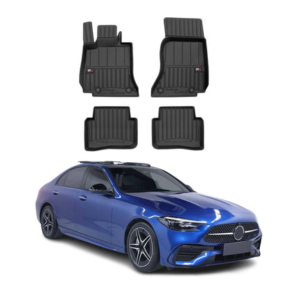 Fußmatten Gummimatten für Mercedes C-Klasse W206 2021-2025 Premium Schwarz 4x