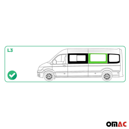 Seitenfenster Seitenscheibe für VW Crafter 2017-2026 Mittel Links Schwarz L3