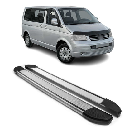 Alu Seitenschweller Trittbretter für VW T5 T6 Multivan Caravelle 2003-2024 L1