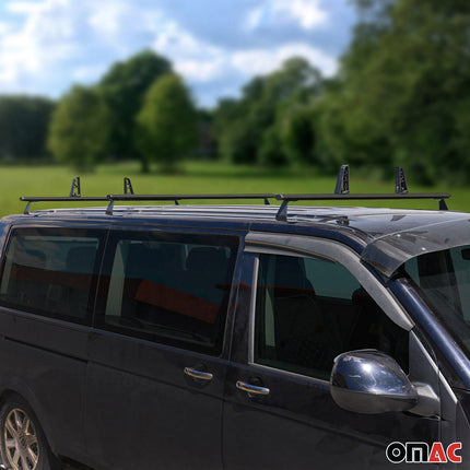 3x Dachträger + Leiterhalter Set für VW T7 Multivan 2021-2026 Schwarz