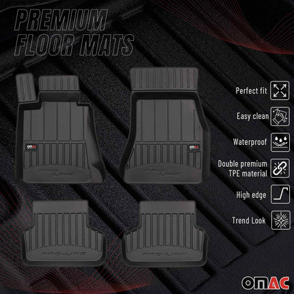 OMAC Gummi Fußmatten für BMW 5er Limo Touring G30 G31 2017-2024 Premium TPE 4tlg