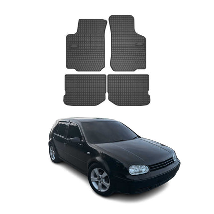 OMAC Gummi Fußmatten für VW Golf 1997-2006 Automatten Gummi Schwarz 4tlg