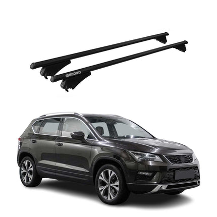 Menabo Grundträger Dachträger für Seat Ateca 2016-2026 ABE Aluminium Schwarz 2x