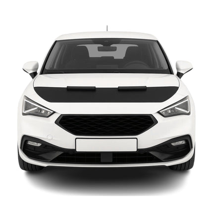 Haubenbra Steinschlagschutz Bonnet Bra für Seat Leon 2020-2026 Schwarz Halb