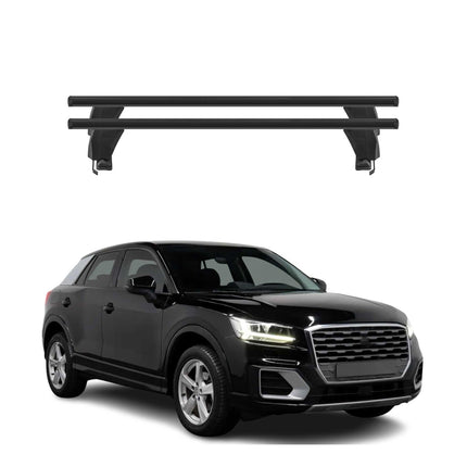 Menabo Dachträger Grundtäger für Audi Q2 2017-2026 50kg Aluminium Schwarz 2 tlg
