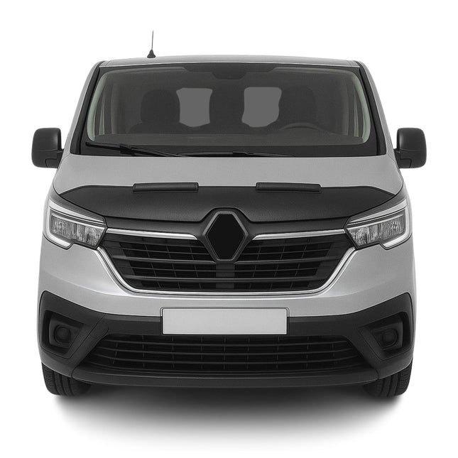 Haubenbra Steinschlagschutz Bonnet Bra für Renault Trafic 2020-2026 Schwarz Halb