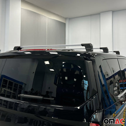 Dachträger für Ford Transit Custom / Tourneo Custom 2023-2026 75kg Silber 3 tlg