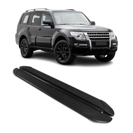 Trittbretter Seitenschweller für Mitsubishi Pajero 2006-2021 Aluminium Schwarz