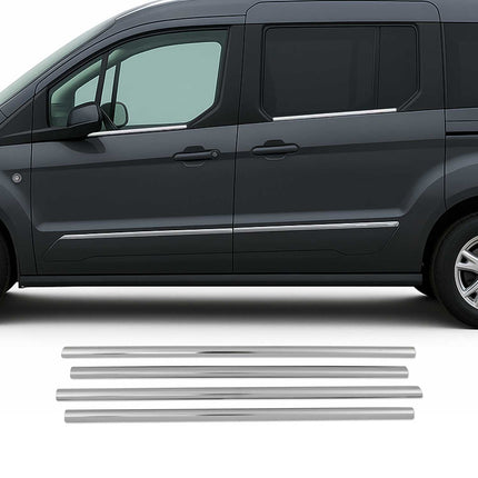 Fensterleisten Zierleisten für Ford Connect 2014-2021 Edelstahl Chrom 4tlg