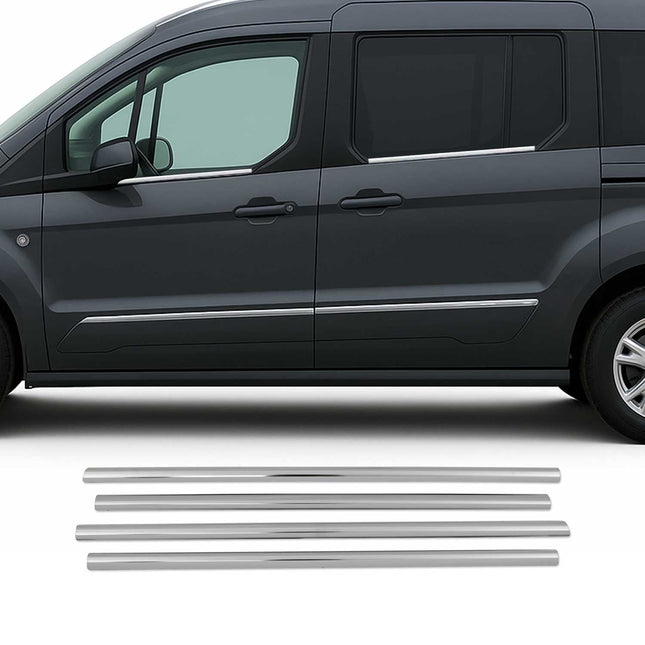Fensterleisten Zierleisten für Ford Connect 2014-2021 Edelstahl Chrom 4tlg