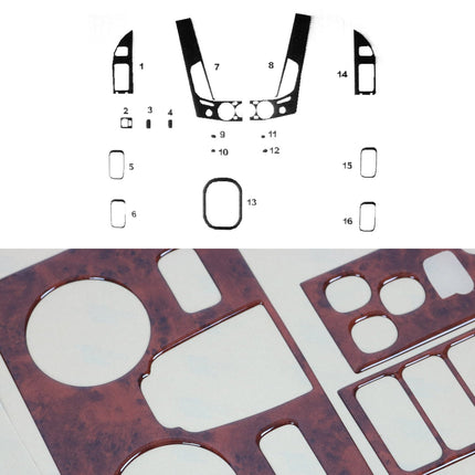 Innenraum Dekor Cockpit für Mitsubishi L200 2007-2014 Wurzelholz Optik 16tlg