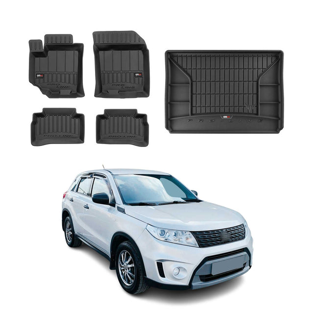 OMAC Fußmatten & Kofferraumwanne Set für Suzuki Vitara 2014-2025 Gummi 5x