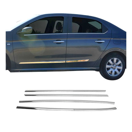 Fensterleisten Zierleisten für Peugeot 301 2012-2025 Edelstahl Chrom 6tlg
