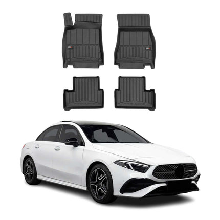 OMAC Gummi Fußmatten für Mercedes A Klasse W177 2018-2026 Premium TPE Schwarz 4x