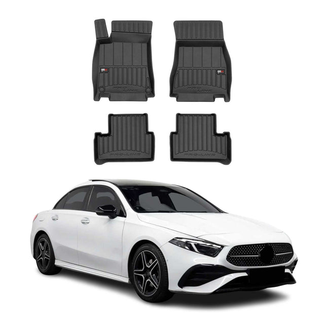 OMAC Gummi Fußmatten für Mercedes A Klasse W177 2018-2026 Premium TPE Schwarz 4x