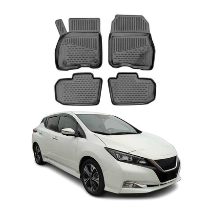 OMAC Gummimatten Fußmatten für Nissan Leaf 2017-2024 TPE Automatten Schwarz 4x