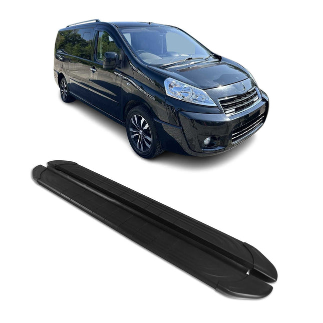 Trittbretter Seitenschweller für Peugeot Expert 2007-2016 L1 Aluminium Schwarz