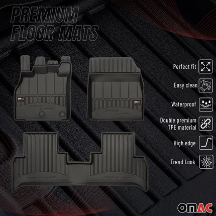 OMAC Gummi Fußmatten für Renault Grand Scenic JZ 2009-2016 Premium TPE 3x