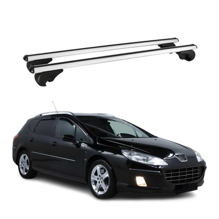 Dachträger Grundtäger für Peugeot 407 Kombi 2004-2008 Pre-FL 75kg Alu Silber 2x