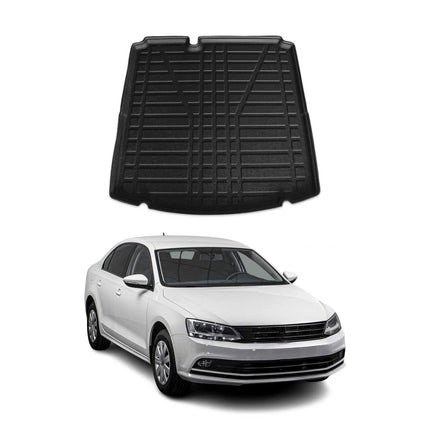 Gummi Kofferraumwanne Laderaumwanne für VW Jetta 2011-2014 TPE Schwarz
