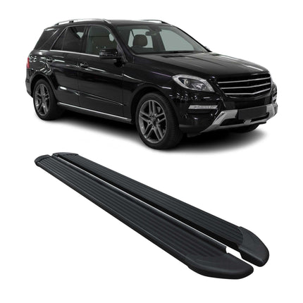 Schweller Trittbretter Schweller für Mercedes M Klasse W166 2012-19 Alu Schwarz