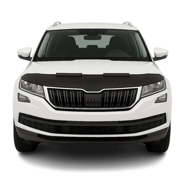 Haubenbra Steinschlagschutz Bonnet Bra für Skoda Kodiaq 2016-2026 Schwarz Halb