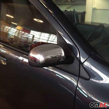 Spiegelkappen Spiegelabdeckung für Nissan Micra 2010-2017 Edelstahl Chrom 2tlg