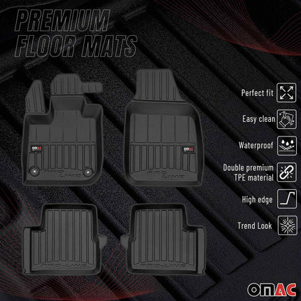 OMAC Gummi Fußmatten für Fiat 500E 2020-2026 Premium TPE 3D Automatten 4tlg