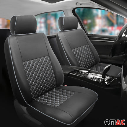 Sitzbezüge Schonbezüge für Ford Transit 2000-2014 Kunstleder Schwarz Weiß