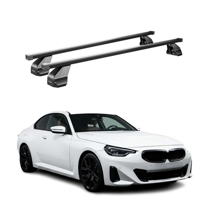 Menabo Dachträger für BMW 2er G42 G87 Coupe 2021-2026 75kg Stahl Schwarz 2x