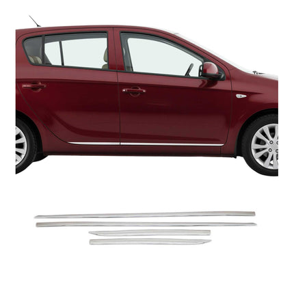 Seitentürleiste Türleisten Türschutzleiste für Hyundai i20 2008-2014 Chrom 4x