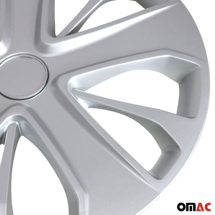 4x Radkappen Radzierblenden Radblenden für Auto 15" Zoll Radkappensatz Silber