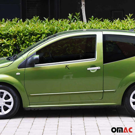 Fensterleisten Zierleisten für Citroen C2 2003-2009 Edelstahl Chrom 2tlg