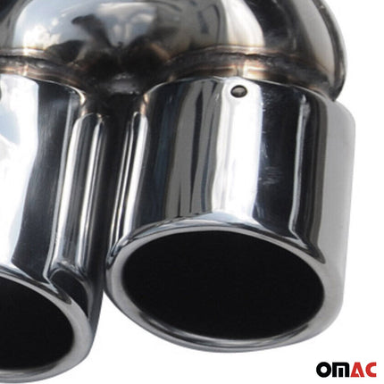 Auspuffblende Endrohr für Mercedes W204 W211 C207 W221 Edelstahl Chrom 76mm 1tlg