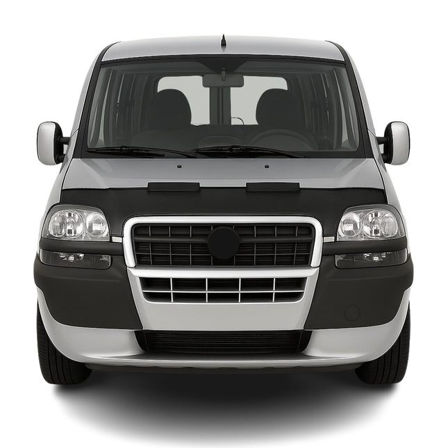 Haubenbra Steinschlagschutz Bonnet Bra für Fiat Doblo 2000-2006 Schwarz Halb
