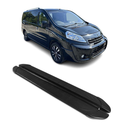 Trittbretter Seitenschweller für Peugeot Expert 2007-2016 L2 Aluminium Schwarz