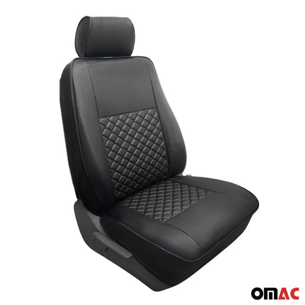 Sitzbezüge Schonbezüge für Renault Master 2010-2024 Kunstleder Schwarz 2+1