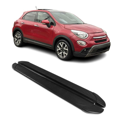 Trittbretter Seitenschweller für Fiat 500X 2015-2026 Aluminium Schwarz 2tlg