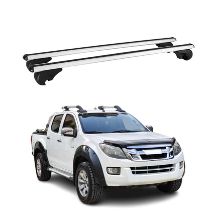 Dachträger Grundtäger für Isuzu D-Max 2012-2018 75kg Aluminium Silber 2 tlg