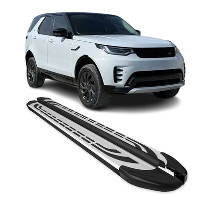 Trittbretter Seitenschweller für Land Rover Discovery 2017-2026 Schwarz Alu