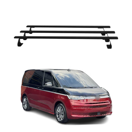 Dachträger Grundtäger für VW T7 Multivan 2021-2026 75kg Stahl Schwarz 3 tlg