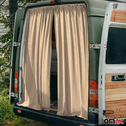 Maß Gardinen Sonnenschutz für Peugeot Traveller Heckklappe Vorhänge Beige