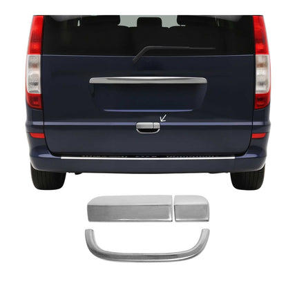 Kofferraumöffner Für Mercedes Vito W639 2003-2014 Gebürstet Edelstahl Chrom