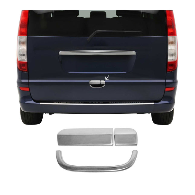 Kofferraumöffner Für Mercedes Vito W639 2003-2014 Gebürstet Edelstahl Chrom
