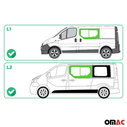 Seitenfenster Schiebefenster Auto für Renault Trafic 2001-2014 Links L1 L2