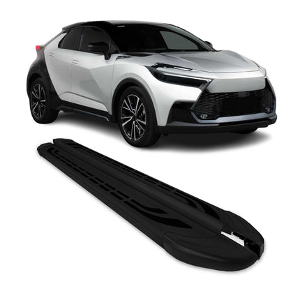 Trittbretter Seitenschweller für Toyota C-HR AX20 2023-2026 Schwarz Aluminium 2x