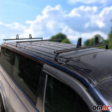 3x Dachträger + Leiterhalter Set für VW T7 Multivan 2021-2026 Schwarz