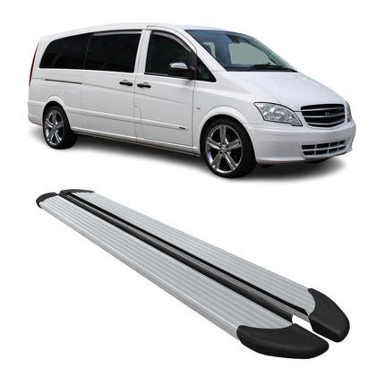 Seitenschweller Trittbretter Schweller für Mercedes Viano W639 2003-2014 L3 Alu
