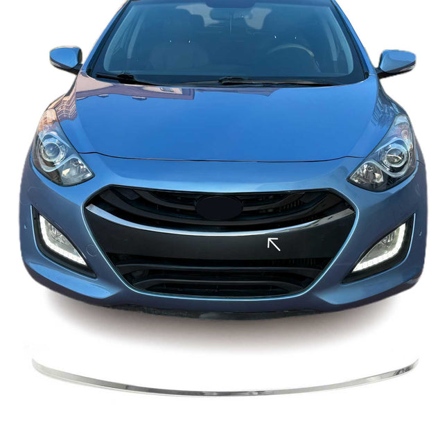 Kühlergrill Leisten Grillleisten für Hyundai i30 Coupe 2013-2017 Edelstahl Chrom