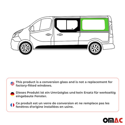 Seitenfenster Auto Fenster für Renault Trafic 2001-2014 Schiebetür Links L2
